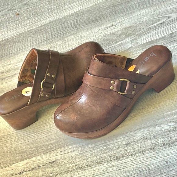 New b.o.c. Women's Vegan Leather Brown Mules-Size 7 - Picture 1 of 7